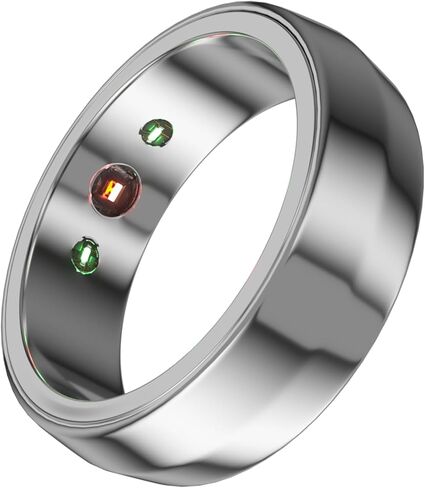 All-Titanium Smart Health Ring – Health Management for HR/Sleep/Blood Oxygen/Stress, Activity/Step Tracking, 7-Day Battery Life, No App Fee, iOS & Android Compatible, for Men & Women in Saudi Arabia