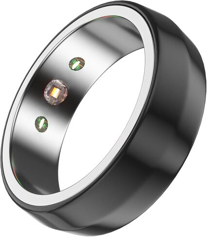 All-Titanium Smart Health Ring – Health Management for HR/Sleep/Blood Oxygen/Stress, Activity/Step Tracking, 7-Day Battery Life, No App Fee, iOS & Android Compatible, for Men & Women in Saudi Arabia