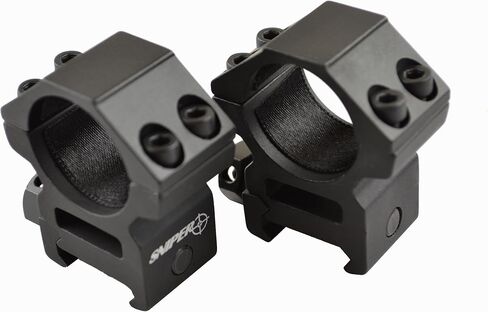 حامل حلقي لنطاق Sniper® مقاس 1 بوصة / 25 مم لقضبان Picatinny، شكل جانبي متوسط، 4 براغي محكمة الغلق لكل حلقة in Saudi Arabia