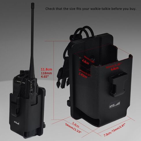 HYS Tactical Handheld Two Way Radio Holster - Portable Radio Case (TPU) with Belt Clip & MOLLE Attachment for Belt, Vest, or Pack, for Walkie-Talkie, Security, EMS, Law Enforcement Duty Gear in Saudi Arabia