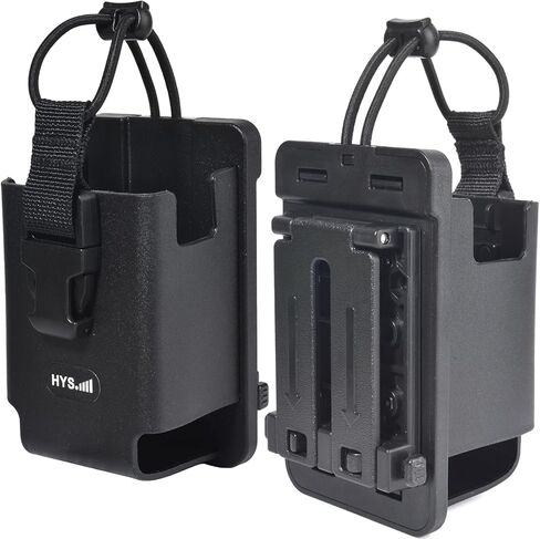 HYS Tactical Handheld Two Way Radio Holster - Portable Radio Case (TPU) with Belt Clip & MOLLE Attachment for Belt, Vest, or Pack, for Walkie-Talkie, Security, EMS, Law Enforcement Duty Gear in Saudi Arabia