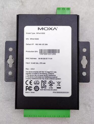 Fit for Moxa NPORT5232 2 Port RS422/485 Ethernet Device Server in Kuwait
