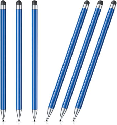 Stylus Pen for Touchscreen, 6 PCS Stylus 2-in-1 High Precision and Sensitivity, Suitable for iPad/iPhone/Samsung/Android Smartphone and Tablets, Compatible with Capacitive Touch Screen (Blue) in Kuwait