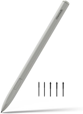 ترقية W2 Stylus Pro مع 5 سنون احتياطية، قلم شاشة متقدم مع طرف فائق الدقة 0.5 مم، معدل إعداد تقارير عالٍ 960 هرتز، حساسية الضغط الخطي in Kuwait