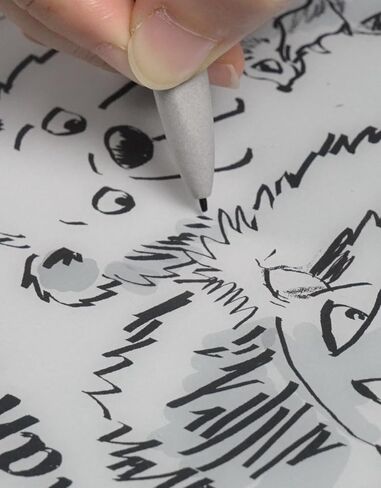 ترقية W2 Stylus Pro مع 5 سنون احتياطية، قلم شاشة متقدم مع طرف فائق الدقة 0.5 مم، معدل إعداد تقارير عالٍ 960 هرتز، حساسية الضغط الخطي in Kuwait