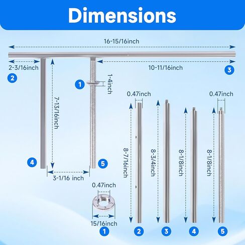 Extended Support Bar for Tormek Sharpening Machines Fits T8 T7 T4 T3 and Older Models with Micro Adjust Scale in Saudi Arabia