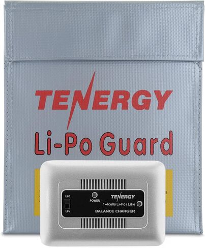 شاحن توازن Tenergy TN267 1-4 خلايا Li-Po/Li-Fe وحقيبة شحن Lipo لحزم بطاريات السيارة Airsoft & RC مع موصل توازن من النوع 1S إلى 4S XH in Kuwait
