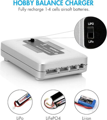 شاحن توازن Tenergy TN267 1-4 خلايا Li-Po/Li-Fe وحقيبة شحن Lipo لحزم بطاريات السيارة Airsoft & RC مع موصل توازن من النوع 1S إلى 4S XH in Kuwait
