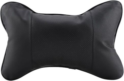 Restokki Ergonomic Car Seat Headrest Pillow for Ultimate Neck Support, Breathable Memory Foam Cushion Pad - Perfect for Long Drives, Office, and Home Use - Easy to Install & Carry - Black in Saudi Arabia
