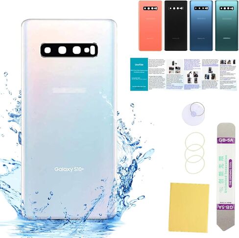 Compatible for Samsung Galaxy Note 10+ Plus Back Glass Cover Replacement 6.8-Inches SM-N975U All Carriers with Installation Manual + Repair Tool Kit (Aura Black) in Saudi Arabia