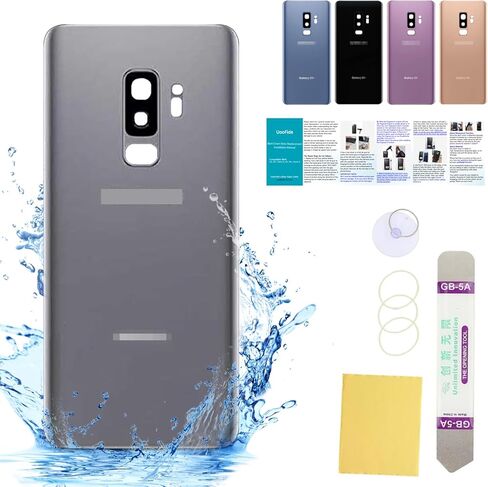 متوافق مع هاتف Samsung Galaxy Note 10+ Plus غطاء زجاجي خلفي بديل 6.8 بوصة SM-N975U لجميع الحاملات مع دليل التثبيت + مجموعة أدوات الإصلاح (أسود هالة) in Kuwait