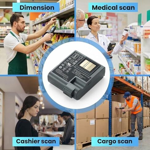 بطارية بديلة QLN420 ZQ630 لطابعة Zebra، بطارية ليثيوم أيون 4900 مللي أمبير 7.4 فولت، متوافقة مع ZQ63-AUWA000-00 ZQ63-ACFAC10-00 P1040687 P1050667-016 P1089760-002 in Saudi Arabia
