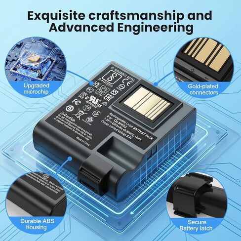 بطارية بديلة QLN420 ZQ630 لطابعة Zebra، بطارية ليثيوم أيون 4900 مللي أمبير 7.4 فولت، متوافقة مع ZQ63-AUWA000-00 ZQ63-ACFAC10-00 P1040687 P1050667-016 P1089760-002 in Saudi Arabia