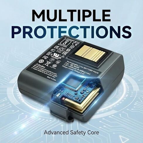 بطارية بديلة QLN420 ZQ630 لطابعة Zebra، بطارية ليثيوم أيون 4900 مللي أمبير 7.4 فولت، متوافقة مع ZQ63-AUWA000-00 ZQ63-ACFAC10-00 P1040687 P1050667-016 P1089760-002 in Saudi Arabia