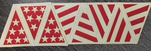 IdentiFire® American Flag Crown of Helmet Sticker, Reflective and photoluminescent (Glow in The Dark) (Black Thin Red Line) in Saudi Arabia