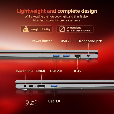 2 in 1 Laptop Computer, 15.6 Inch Convertible Laptop, 16GB DDR4 RAM 512GB SSD Touchscreen Laptop, AMD Ryzen R3 3200U, AMD Radeon, FHD 1920x1080, 360° Rotating Touch Screen, WiFi 5, Backlit Keyboard in Saudi Arabia