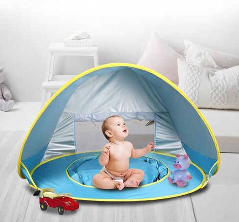 Tonlevo Pop-Up Baby Beach Tent with Pool, UV Protection Sun Shelter, 3-in-1 Canopy Design, Portable with Carrying Bag in Saudi Arabia
