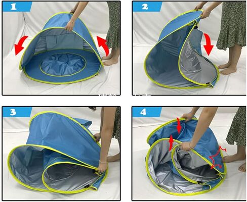 Tonlevo Pop-Up Baby Beach Tent with Pool, UV Protection Sun Shelter, 3-in-1 Canopy Design, Portable with Carrying Bag in Saudi Arabia