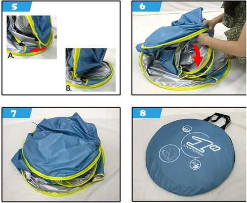 Tonlevo Pop-Up Baby Beach Tent with Pool, UV Protection Sun Shelter, 3-in-1 Canopy Design, Portable with Carrying Bag in Saudi Arabia