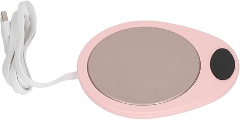 USB Mug Warmer Constant Temperature Cup Heater for Office Desk,Beverage Heating Plate for Coffee Cups, Electric Warmer Home 4.3 X 4.9 X 2in (Pink White) in Saudi Arabia