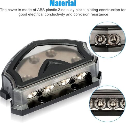 4 Way Power Distribution Block Car Audio 2 X 0/2/4 Gauge in / 4 X 0/2/4 Gauge Out Distribution Block Splitter in Saudi Arabia