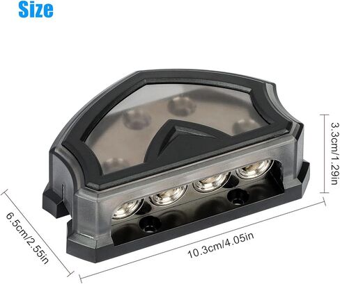 4 Way Power Distribution Block Car Audio 2 X 0/2/4 Gauge in / 4 X 0/2/4 Gauge Out Distribution Block Splitter in Saudi Arabia