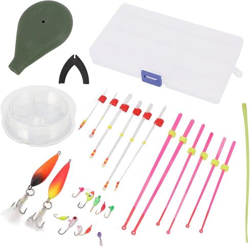 Generic Mini Ice Fishing Rod Reel Combo المحمولة الجليد قصبة صيد خشبية نصائح علوية السباحة الرقص هوك مجموعة لفصل الشتاء في الهواء الطلق in Kuwait