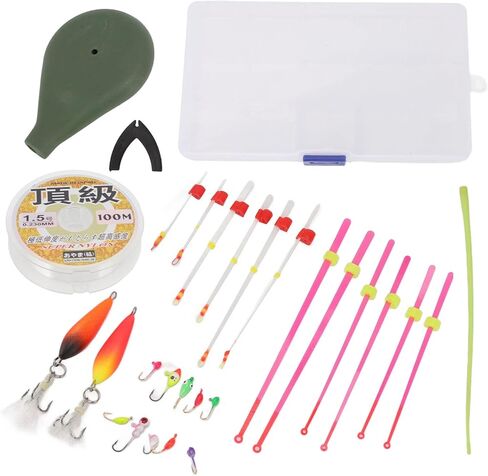Generic Mini Ice Fishing Rod Reel Combo المحمولة الجليد قصبة صيد خشبية نصائح علوية السباحة الرقص هوك مجموعة لفصل الشتاء في الهواء الطلق in Kuwait