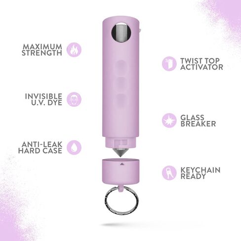 Guard Dog Security Pepper Spray Self-Defense with Window Breaker, Car Safety Tool, Police Strength Protection, 16 Feet Range, Pepper Spray Keychain Easy Carry & Fast Access in Saudi Arabia
