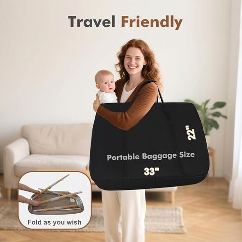 Baby Bassinet, 3 in 1 Bedside Bassinet Sleeper for Newborn, Portable Baby Crib with 4 Detachable Wheels & Adjustable Height, Breathable Mesh & Mattress, Mosquito Net& Storage Basket (Khaki) in Saudi Arabia
