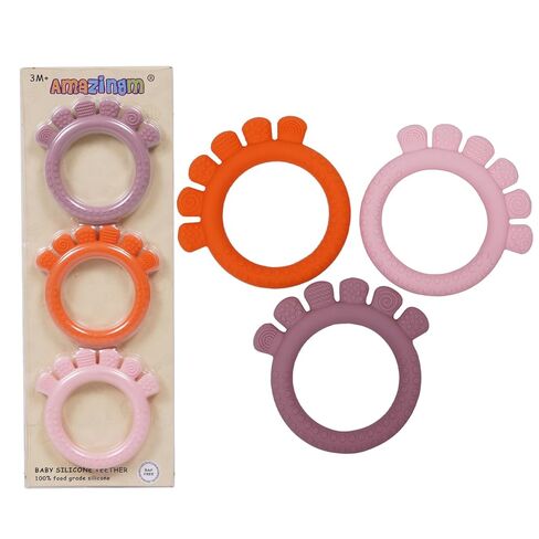 Silicone Baby Ring Toy with Excavator,Bulldozer Teethers,Must Haves Teething Relief Chew Toys for 0-6,6-12 Months Boys and Girls,Newborns Essentials,Safe and Soft,BPA Free. in Saudi Arabia