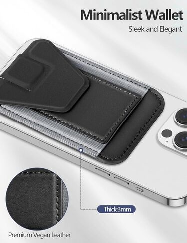 for Magsafe Wallet Stand, Magnetic Phone Wallet for iPhone 16/15/14/13/12 Series, Magnetic Cards Holder, Fits 5 Cards, RFID Blocking, Slim, Pink in Saudi Arabia