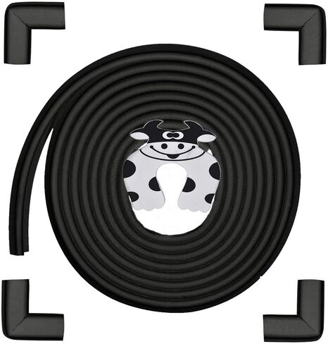 واقيات حواف وزوايا الأطفال، (حافة بطول 16.4 قدم + 4 زوايا) مصد للأثاث الآمن، واقي زوايا الطفل للموقد، الطاولة، الدرج، الخزانة، لاصق 3M، أبيض in Kuwait