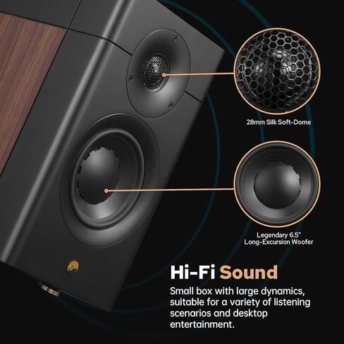 مكبرات صوت HiVi-Swans D3.1 MKII السلبية على رف الكتب، زوج مكبرات صوت منزلية ثنائية الاتجاه مقاس 6.5 بوصة - تحتاج إلى مكبر صوت أو جهاز استقبال للتشغيل in Saudi Arabia