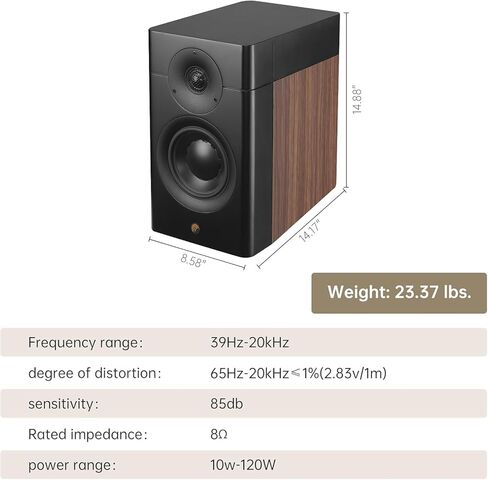 مكبرات صوت HiVi-Swans D3.1 MKII السلبية على رف الكتب، زوج مكبرات صوت منزلية ثنائية الاتجاه مقاس 6.5 بوصة - تحتاج إلى مكبر صوت أو جهاز استقبال للتشغيل in Saudi Arabia