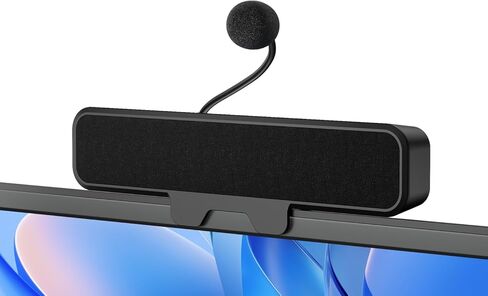 سماعات كمبيوتر USB مع ميكروفون قابل للفصل، مكبر صوت سطح المكتب للتوصيل والتشغيل مع مشبك شاشة، صوت ستيريو وباس، مناسبة للكمبيوتر الشخصي، PS5، Switch 2 والكمبيوتر المحمول in Saudi Arabia