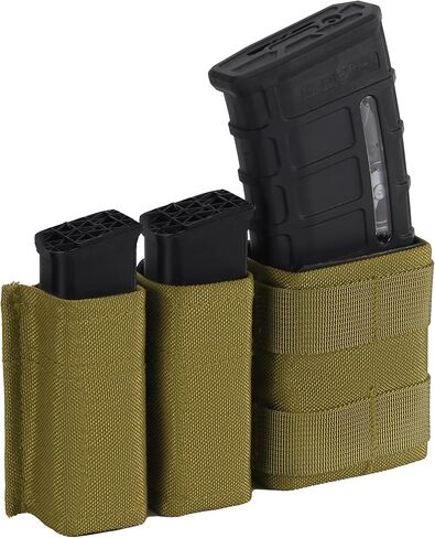 حقيبة Mag 5.56 مع حقيبة مجلة مسدس مزدوجة، أكياس MOLLE Mag 5.56+9 مم مع إدراج سريع التحرير لملحقات حزام الصدرية التكتيكية in Kuwait