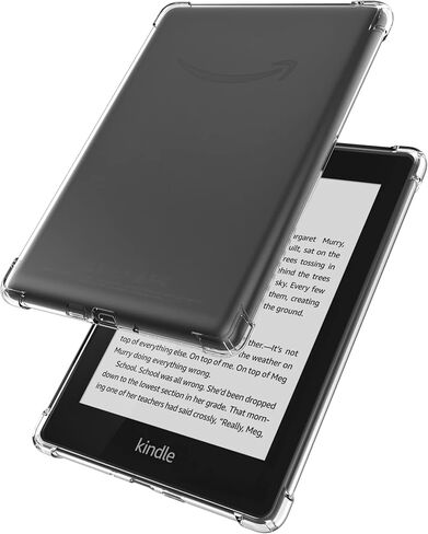 حافظة شفافة لجهاز Kindle Paperwhite الجديد تمامًا الجيل الحادي عشر 2021 والإصدار المميز (6.8 بوصة) - غطاء خلفي من السيليكون خفيف الوزن ومقاوم للخدش، شفاف in Saudi Arabia