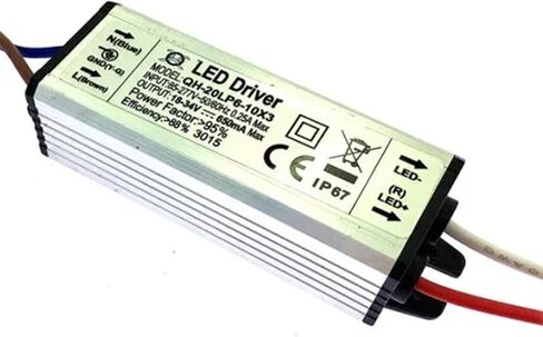 1pcs 6-10x3w 10-18x3w 18-30x3W LED Driver 600mA Waterproof IP67 Current Lighting Power Supply(10-18x3W 600mA) in Saudi Arabia