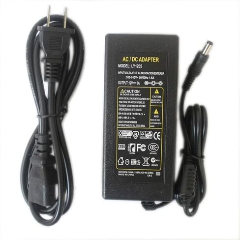 LED Driver AC 100-240V to DC 12V 5A 6A Power Supply Charger Adapter(5A,12V_EU Plug) in Kuwait