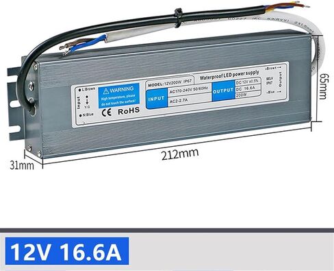 DC12V 60W 80W 100W 150W 200w Waterproof IP67 Electronic Driver Outdoor Power Supply led Strip(12V 150W) in Kuwait