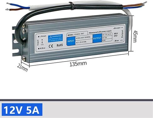 DC12V 60W 80W 100W 150W 200w Waterproof IP67 Electronic Driver Outdoor Power Supply led Strip(12V 150W) in Kuwait