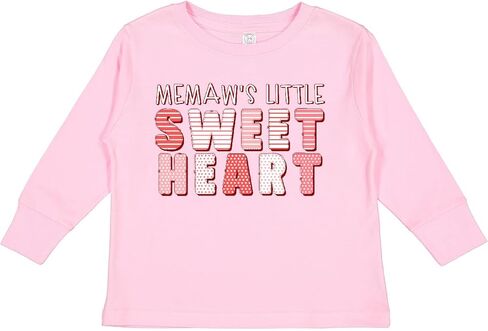 inktastic Memaw's Little Sweet Heart Toddler Long Sleeve T-Shirt in Saudi Arabia