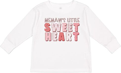 تي شيرت Inktastic Memaw's Little Sweet Heart للأطفال الصغار بأكمام طويلة in Saudi Arabia