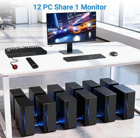 محول HDMI 12 منفذ 8 منافذ 12 في 1 - محدد محول HDMI 4K مع جهاز تحكم عن بعد بالأشعة تحت الحمراء، 4K@30 هرتز متوافق مع الكمبيوتر المحمول، PS5، Xbox، Fire TV، مشغل Blu-ray، جهاز فك التشفير، تلفزيون، شاشة، جهاز عرض in Saudi Arabia