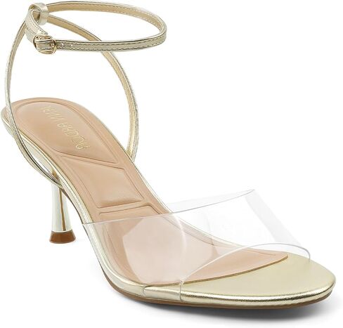 JENN ARDOR Womens Clear Slingback Heels Sandals Ankle Strap 2.7" Kitten Heels Classic Round Toe Dress Shoes for Party Wedding Womens Low Heel Pumps in Saudi Arabia