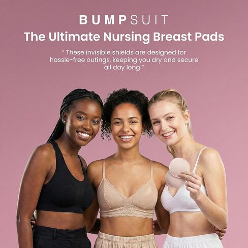 Reusable Nursing Pads for Maximum Absorption, 2-Pack Super Soft Contoured Washable Inserts, Leak-Proof & Discreet Eco-Friendly Pads for Breastfeeding Moms in Kuwait