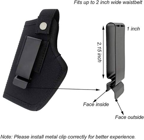أخفى حمل الحافظة مشبك معدني IWB OWB الحافظة حزام الادسنس مسدس المسدس الحافظة لرسم اليد اليسرى اليمنى in Kuwait