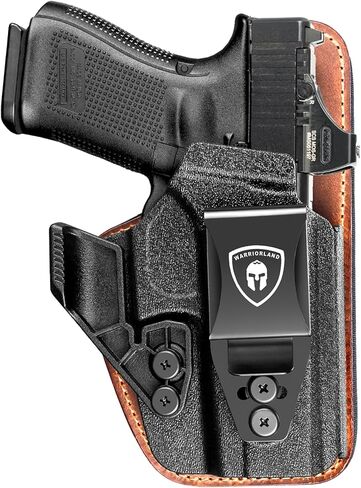 حافظة هجينة من WARRIORLAND IWB، تناسب Glock 17/19 /19X/19V/22/23 Gen3-5 & G21/31/32/34/35 Gen3-4 & G44/45/47/49 وإصدار MOS/V للنماذج المدرجة وRuger RXM & PSA Dagger Compact، حافظة حمل مخفية in Kuwait
