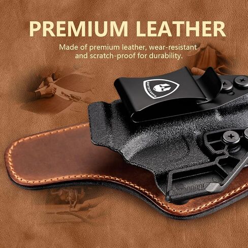 حافظة هجينة من WARRIORLAND IWB، تناسب Glock 17/19 /19X/19V/22/23 Gen3-5 & G21/31/32/34/35 Gen3-4 & G44/45/47/49 وإصدار MOS/V للنماذج المدرجة وRuger RXM & PSA Dagger Compact، حافظة حمل مخفية in Kuwait